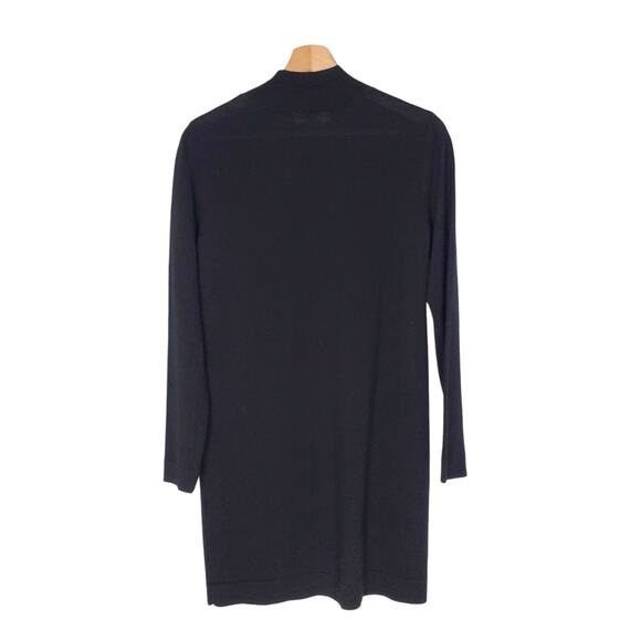 Sezane Jaelle Merino Wool Long Sleeve Sweater Dress Black Gold Button Size Small - Picture 3 of 9